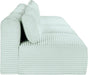 Meridian Furniture - Shaggy 124" Mint Corduroy Performance Fabric Upholstered 4 pc. Armless Sofa - 641Mint-S124 - GreatFurnitureDeal