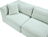 Meridian Furniture - Shaggy 140" Mint Corduroy Performance Fabric Upholstered 4 pc. Sofa - 641Mint-S140 - GreatFurnitureDeal