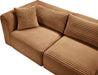 Meridian Furniture - Shaggy 140" Saddle Corduroy Performance Fabric Upholstered 5 pc. Sectional - 641Saddle-Sec5B - GreatFurnitureDeal