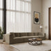 Meridian Furniture - Shaggy 140" Taupe Corduroy Performance Fabric Upholstered 4 pc. Sofa - 641Taupe-S140 - GreatFurnitureDeal