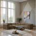 Meridian Furniture - Shaggy 109" Taupe Corduroy Performance Fabric Upholstered 5 pc. Sectional - 641Taupe-Sec5C - GreatFurnitureDeal