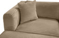 Meridian Furniture - Shaggy 140" Taupe Corduroy Performance Fabric Upholstered 6 pc. Sectional - 641Taupe-Sec6D - GreatFurnitureDeal