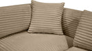 Meridian Furniture - Shaggy 140" Taupe Corduroy Performance Fabric Upholstered 6 pc. Sectional - 641Taupe-Sec6D - GreatFurnitureDeal