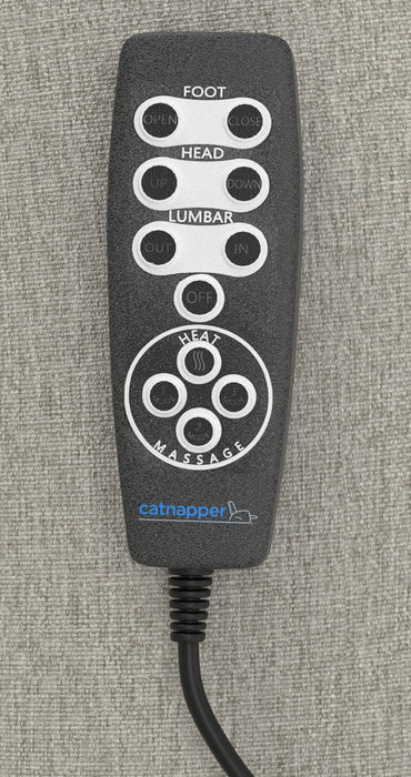 Catnapper - Dreamtime Power Headrest Power Lay Flat Recliner w/CR3 Heat/Massage/Zero Gravity in Beach - 642567-BEACH - GreatFurnitureDeal