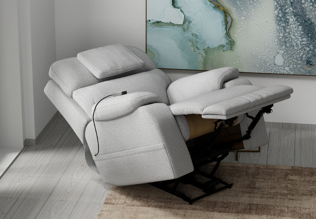 Catnapper - Dreamtime Power Headrest Power Lay Flat Recliner w/CR3 Heat/Massage/Zero Gravity in Steel - 642567-STEEL - GreatFurnitureDeal