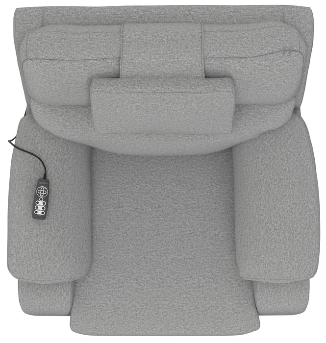 Catnapper - Dreamtime Power Headrest Power Lay Flat Recliner w/CR3 Heat/Massage/Zero Gravity in Steel - 642567-STEEL - GreatFurnitureDeal