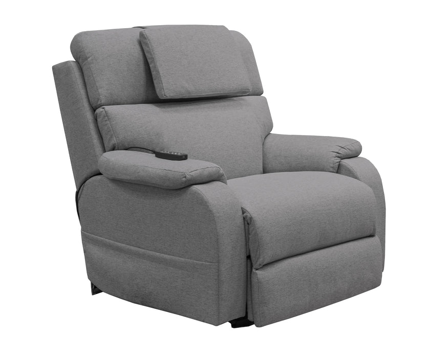 Catnapper - Dreamtime Power Headrest Power Lay Flat Recliner w/CR3 Heat/Massage/Zero Gravity in Steel - 642567-STEEL - GreatFurnitureDeal