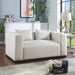 Meridian Furniture - Alfie 67" Beige Linen Textured Fabric Upholstered Loveseat - 642Beige-L - GreatFurnitureDeal