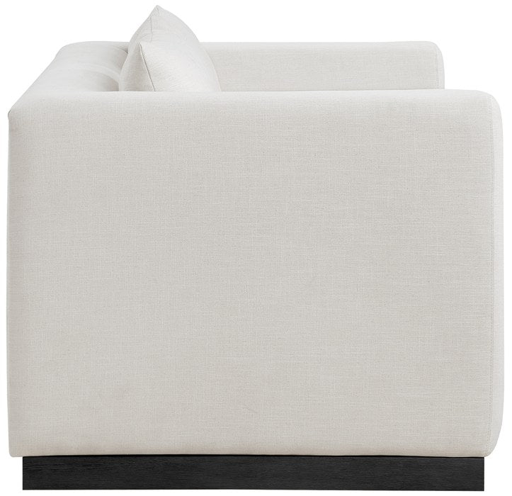 Meridian Furniture - Alfie 67" Beige Linen Textured Fabric Upholstered Loveseat - 642Beige-L - GreatFurnitureDeal