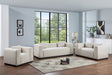 Meridian Furniture - Alfie 67" Beige Linen Textured Fabric Upholstered Loveseat - 642Beige-L - GreatFurnitureDeal