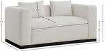 Meridian Furniture - Alfie 67" Beige Linen Textured Fabric Upholstered Loveseat - 642Beige-L - GreatFurnitureDeal
