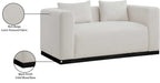 Meridian Furniture - Alfie 67" Beige Linen Textured Fabric Upholstered Loveseat - 642Beige-L - GreatFurnitureDeal