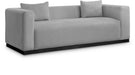 Meridian Furniture - Alfie 90.5" Grey Linen Textured Fabric Upholstered Sofa - 642Grey-S - GreatFurnitureDeal
