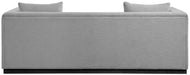 Meridian Furniture - Alfie 90.5" Grey Linen Textured Fabric Upholstered Sofa - 642Grey-S - GreatFurnitureDeal