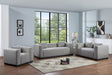 Meridian Furniture - Alfie 90.5" Grey Linen Textured Fabric Upholstered Sofa - 642Grey-S - GreatFurnitureDeal