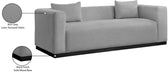 Meridian Furniture - Alfie 90.5" Grey Linen Textured Fabric Upholstered Sofa - 642Grey-S - GreatFurnitureDeal