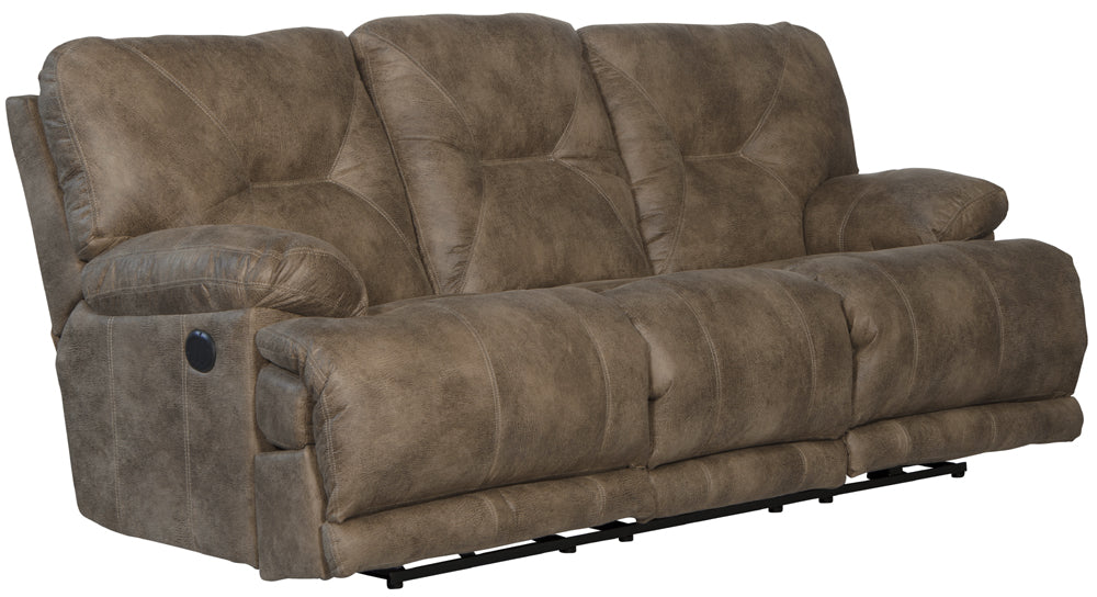 Catnapper - Voyager Power Lay Flat Reclining Sofa in Brandy - 64381 - GreatFurnitureDeal