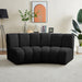 Meridian Furniture - Infinity 83" Black Boucle Fabric Upholstered 2pc. Sectional - 643Black-2PC - GreatFurnitureDeal