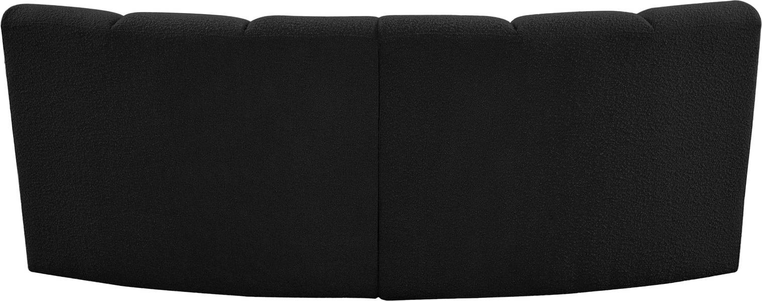 Meridian Furniture - Infinity 83" Black Boucle Fabric Upholstered 2pc. Sectional - 643Black-2PC - GreatFurnitureDeal