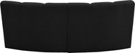 Meridian Furniture - Infinity 83" Black Boucle Fabric Upholstered 2pc. Sectional - 643Black-2PC - GreatFurnitureDeal