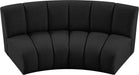 Meridian Furniture - Infinity 83" Black Boucle Fabric Upholstered 2pc. Sectional - 643Black-2PC - GreatFurnitureDeal