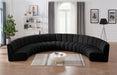 Meridian Furniture - Infinity 178" Black Boucle Fabric Upholstered 7pc. Sectional - 643Black-7PC - GreatFurnitureDeal