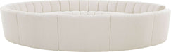 Meridian Furniture - Infinity 178" Cream Boucle Fabric Upholstered 12pc. Sectional - 643Cream-12PC - GreatFurnitureDeal