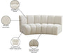 Meridian Furniture - Infinity 83" Cream Boucle Fabric Upholstered 2pc. Sectional - 643Cream-2PC - GreatFurnitureDeal