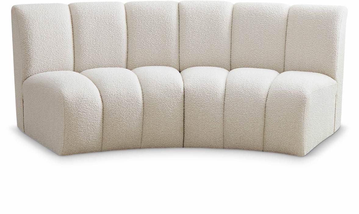 Meridian Furniture - Infinity 83" Cream Boucle Fabric Upholstered 2pc. Sectional - 643Cream-2PC - GreatFurnitureDeal