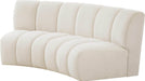Meridian Furniture - Infinity 83" Cream Boucle Fabric Upholstered 2pc. Sectional - 643Cream-2PC - GreatFurnitureDeal