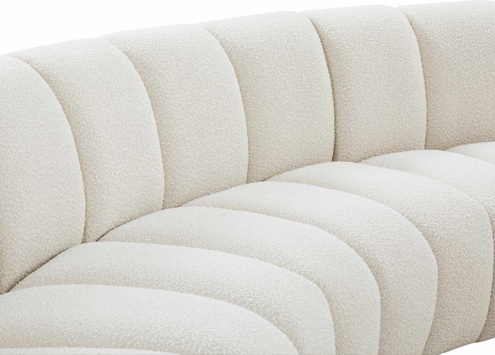 Meridian Furniture - Infinity 83" Cream Boucle Fabric Upholstered 2pc. Sectional - 643Cream-2PC - GreatFurnitureDeal