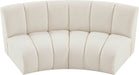 Meridian Furniture - Infinity 83" Cream Boucle Fabric Upholstered 2pc. Sectional - 643Cream-2PC - GreatFurnitureDeal