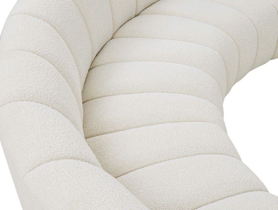 Meridian Furniture - Infinity 83" Cream Boucle Fabric Upholstered 2pc. Sectional - 643Cream-2PC - GreatFurnitureDeal