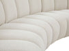Meridian Furniture - Infinity 83" Cream Boucle Fabric Upholstered 2pc. Sectional - 643Cream-2PC - GreatFurnitureDeal