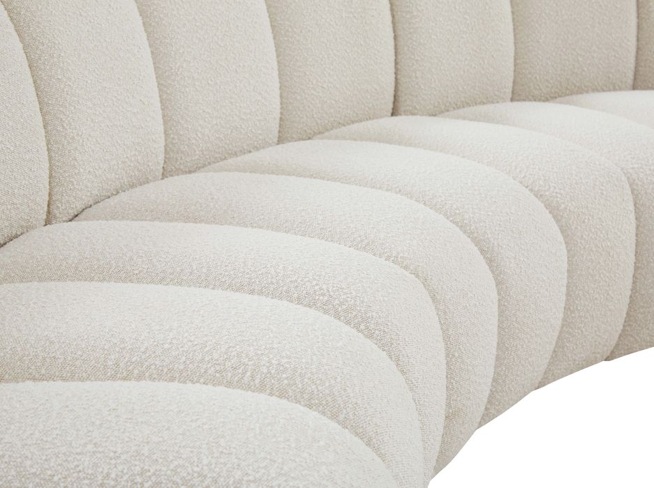 Meridian Furniture - Infinity 83" Cream Boucle Fabric Upholstered 2pc. Sectional - 643Cream-2PC - GreatFurnitureDeal