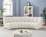 Meridian Furniture - Infinity 119" Cream Boucle Fabric Upholstered 3pc. Sectional - 643Cream-3PC - GreatFurnitureDeal