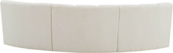 Meridian Furniture - Infinity 119" Cream Boucle Fabric Upholstered 3pc. Sectional - 643Cream-3PC - GreatFurnitureDeal