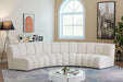 Meridian Furniture - Infinity 148" Cream Boucle Fabric Upholstered 4pc. Sectional - 643Cream-4PC - GreatFurnitureDeal