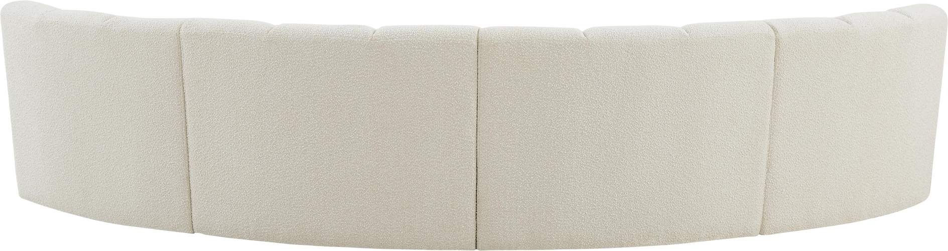 Meridian Furniture - Infinity 148" Cream Boucle Fabric Upholstered 4pc. Sectional - 643Cream-4PC - GreatFurnitureDeal