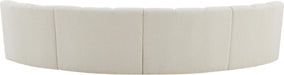 Meridian Furniture - Infinity 148" Cream Boucle Fabric Upholstered 4pc. Sectional - 643Cream-4PC - GreatFurnitureDeal