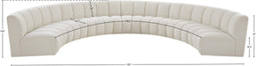 Meridian Furniture - Infinity 178" Cream Boucle Fabric Upholstered 7pc. Sectional - 643Cream-7PC - GreatFurnitureDeal