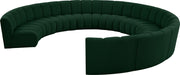 Meridian Furniture - Infinity 178" Green Boucle Fabric Upholstered 10pc. Sectional - 643Green-10PC - GreatFurnitureDeal