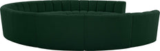 Meridian Furniture - Infinity 178" Green Boucle Fabric Upholstered 10pc. Sectional - 643Green-10PC - GreatFurnitureDeal