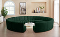 Meridian Furniture - Infinity 178" Green Boucle Fabric Upholstered 12pc. Sectional - 643Green-12PC - GreatFurnitureDeal