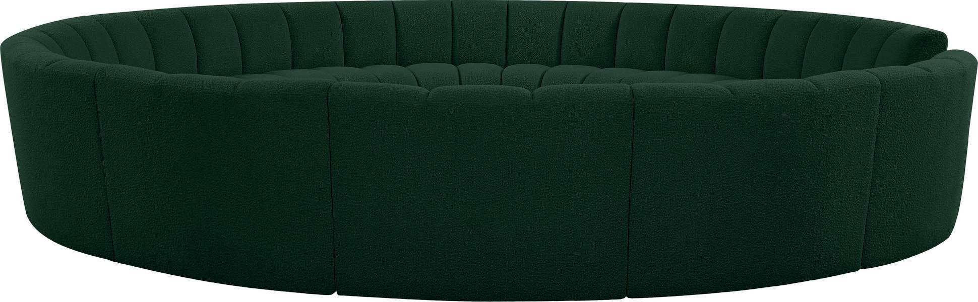 Meridian Furniture - Infinity 178" Green Boucle Fabric Upholstered 12pc. Sectional - 643Green-12PC - GreatFurnitureDeal