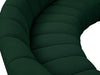 Meridian Furniture - Infinity 178" Green Boucle Fabric Upholstered 12pc. Sectional - 643Green-12PC - GreatFurnitureDeal