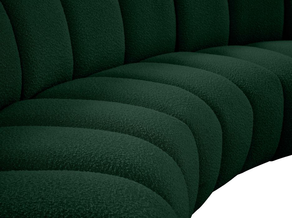 Meridian Furniture - Infinity 178" Green Boucle Fabric Upholstered 12pc. Sectional - 643Green-12PC - GreatFurnitureDeal