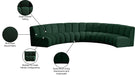 Meridian Furniture - Infinity 167" Green Boucle Fabric Upholstered 5pc. Sectional - 643Green-5PC - GreatFurnitureDeal