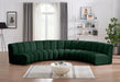 Meridian Furniture - Infinity 167" Green Boucle Fabric Upholstered 5pc. Sectional - 643Green-5PC - GreatFurnitureDeal
