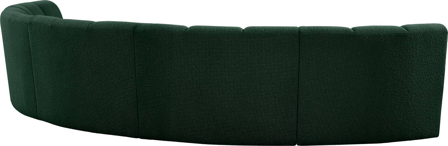 Meridian Furniture - Infinity 167" Green Boucle Fabric Upholstered 5pc. Sectional - 643Green-5PC - GreatFurnitureDeal